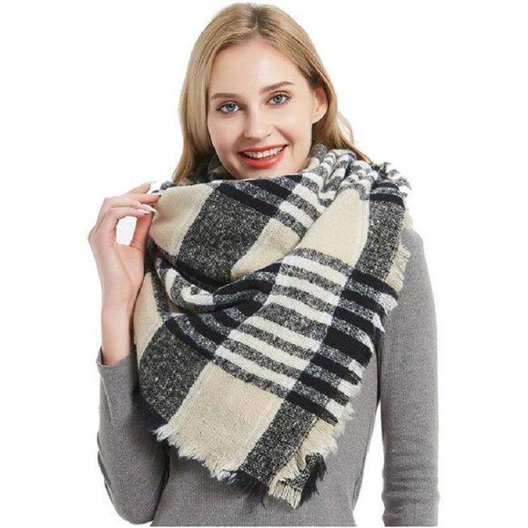 Classic Large Oversized Scarf 53 x 53" Warm & Soft Tartan Scarf - Picture 2 of 4